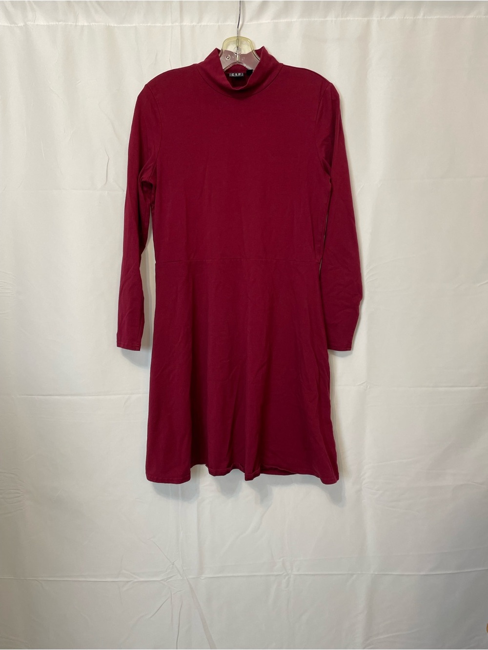 GAP Women's Mockneck Midi Dress Burgundy Women’s Medium